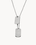 Colgante placa doble cadena de acero inoxidable 14-6316