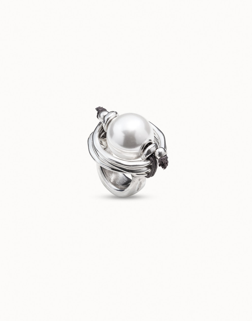 Anillo bañado en plata de ley y perla ANI039 TALLA XL