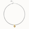 Collar bañado en oro 18k con detalle de corazón pequeño COL2074ORO