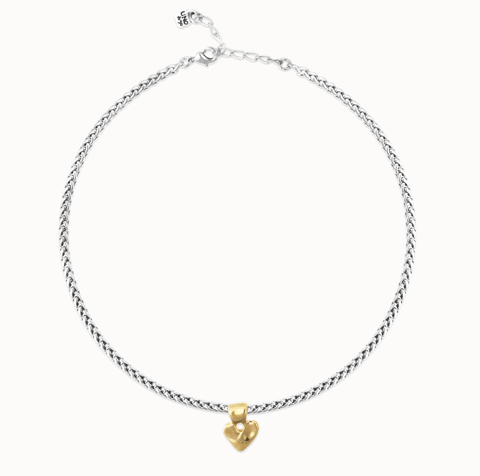 Collar bañado en oro 18k con detalle de corazón pequeño COL2074ORO