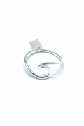 Anillo de ola en plata