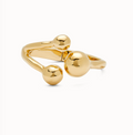 Pulsera rígida con tres bolas bañadas en oro 18k