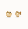 Pendientes bañados en oro 18k en forma de bola