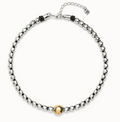 Colgante de bolas bañado en oro 18k con bola central grande