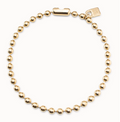 Collar bañado en oro de 18k con cuentas esféricas grandes y cierre hormiga