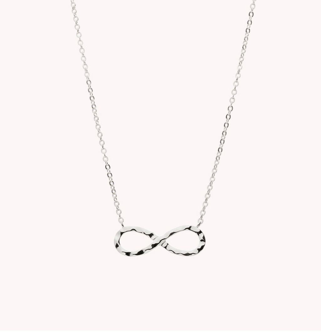 Collar infinito galaxy de plata de ley 925 bañada en rodio