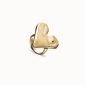 Anillo maxi bañado en oro 18k con forma de corazón ANI0865ORO00015