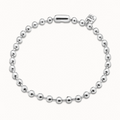 Collar de cuentas bañada en plata de ley COL1390