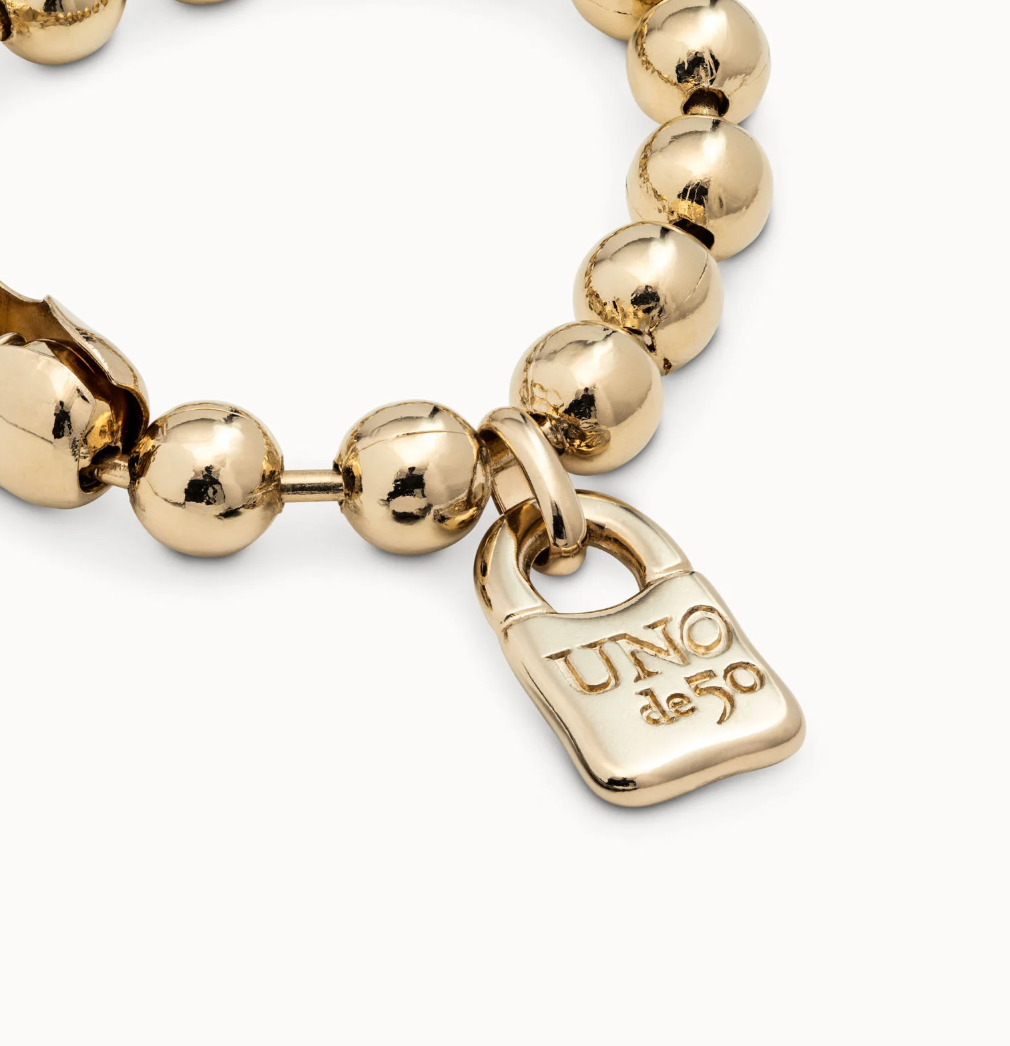 Pulsera bañada en plata de ley PUL1215ORO00004