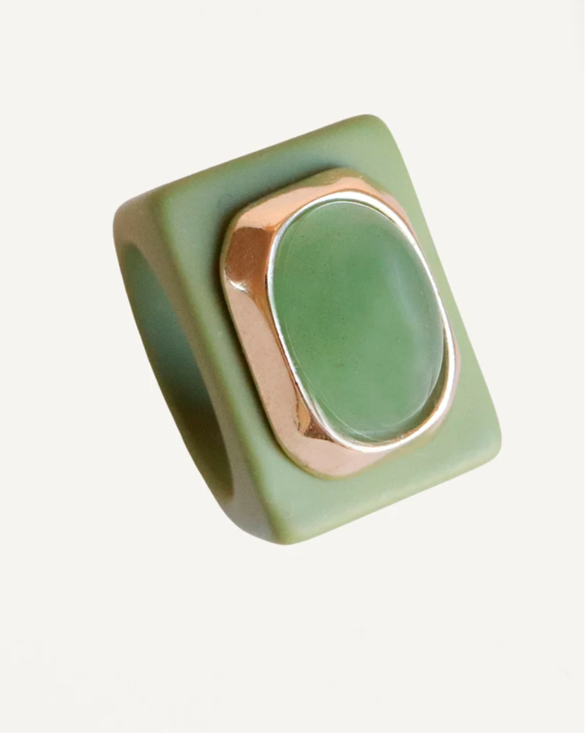 Anillo Verde Seco N.252/16 Aventurina