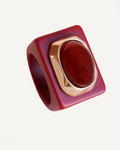 Anillo Granate N.253/18 AG Miel OVXXL