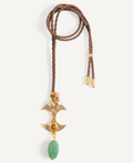 Collar Envy Jade Verde Monsul Marrón
