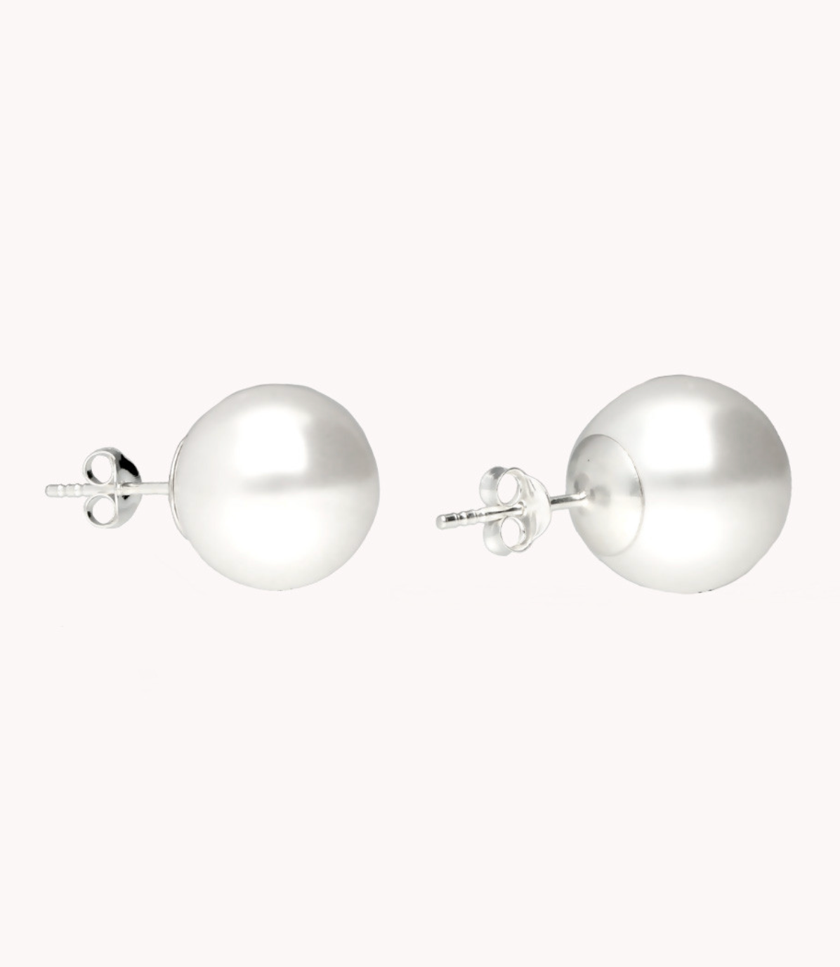 Pendientes de plata de ley 925 con perla de 12 mm 41-3010