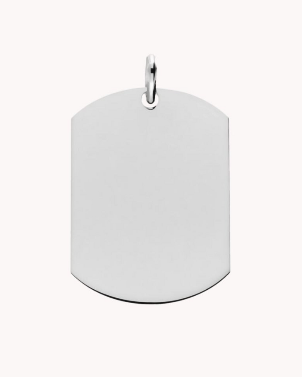 Colgante placa para grabar larga 19mm x 27mm de plata de ley 925. 52-6166