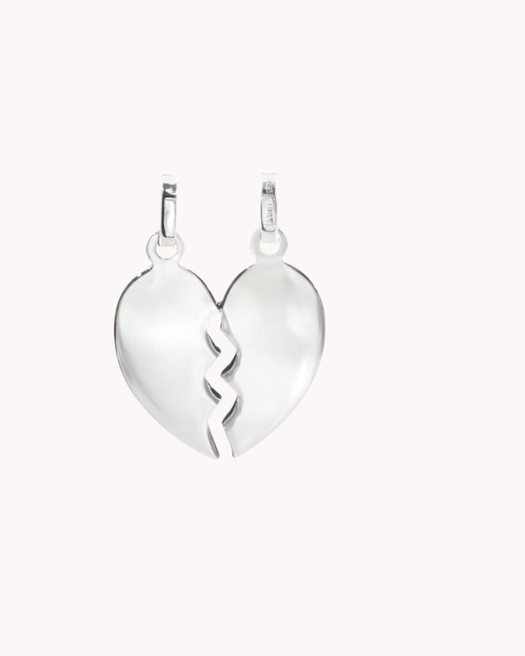 Colgante de plata de ley 925 de corazón de partido  05-6027