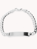 Pulsera esclava 4mm barbada plana de plata de ley 925. 13-2100136