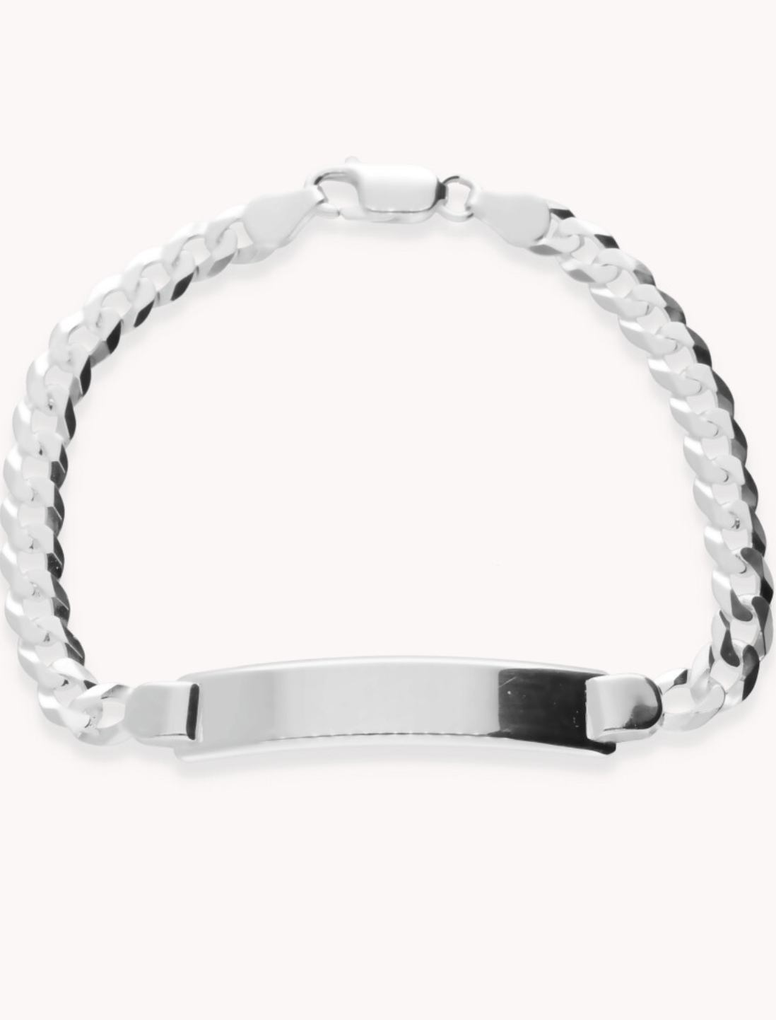 Pulsera esclava 4mm barbada plana de plata de ley 925. 13-2100136