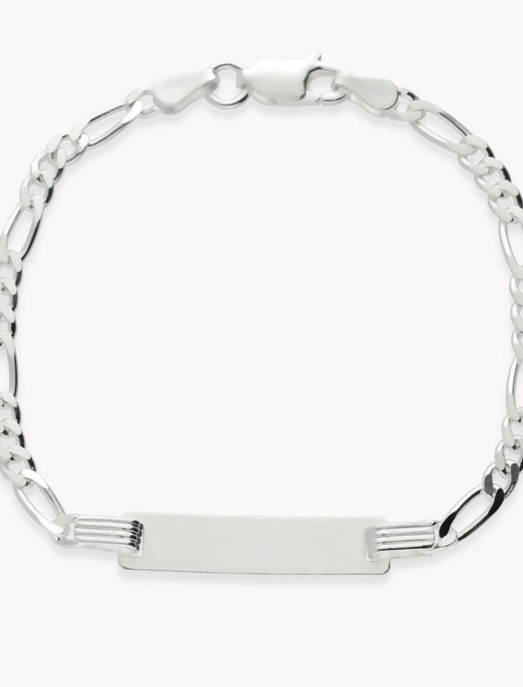 Pulsera esclava cadete placa 5mm de plata de ley 925. 03-2109