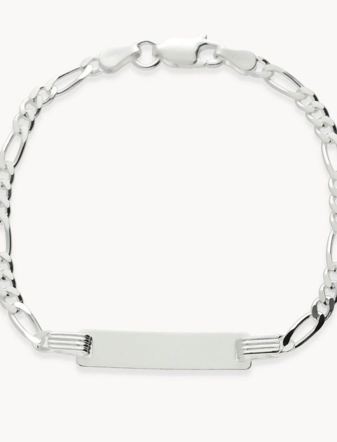 Pulsera esclava cadete placa 5mm de plata de ley 925. 03-2109