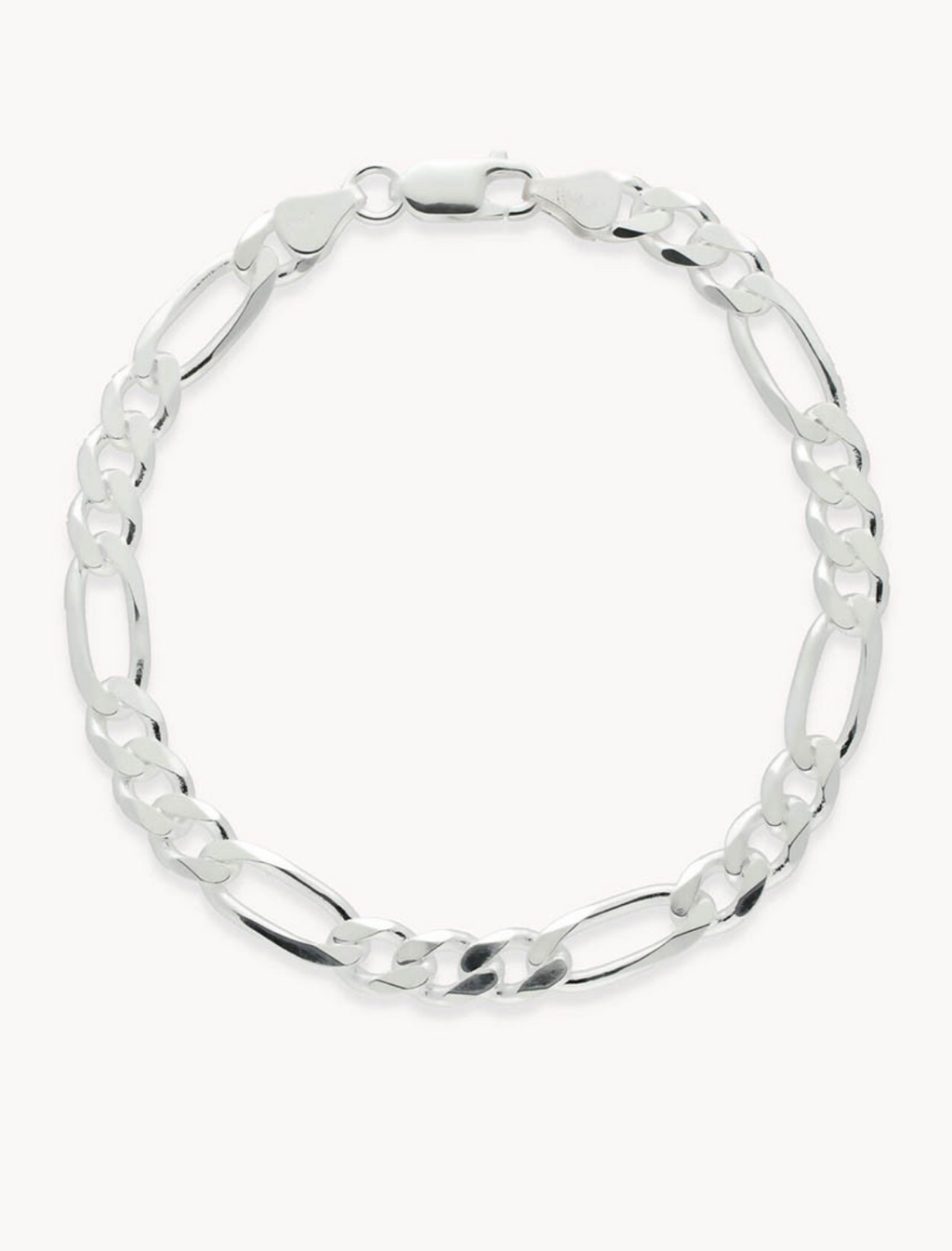 Pulsera fígaro verona 6,5 mm de plata de ley 925 03-2044