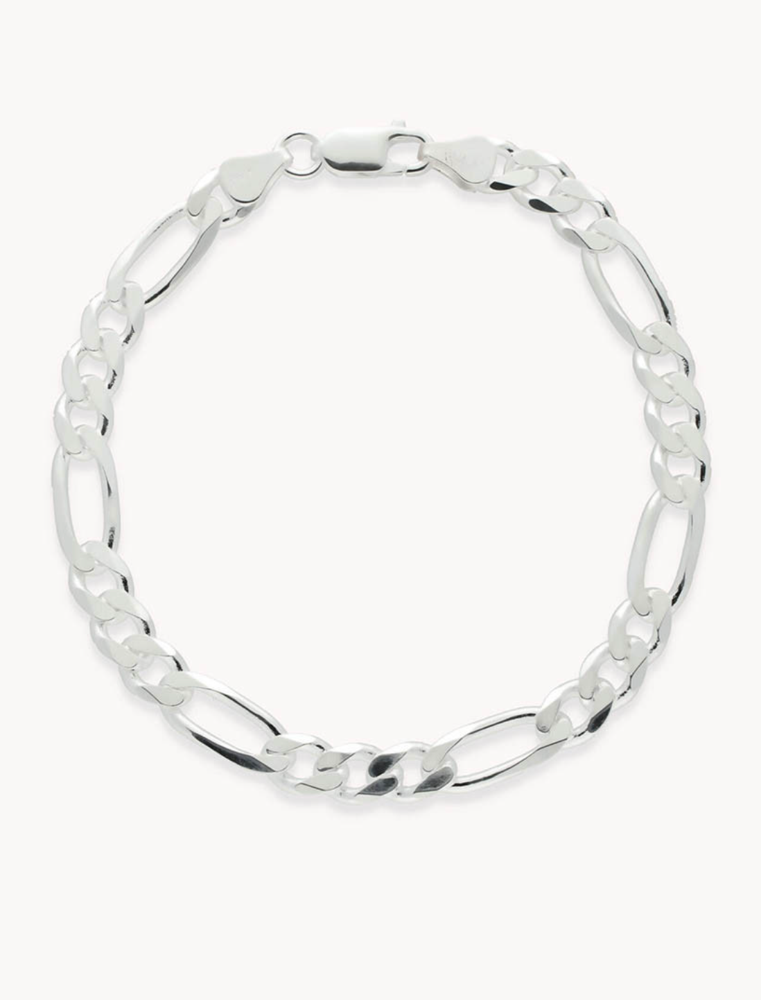 Pulsera fígaro verona 6,5 mm de plata de ley 925 03-2044