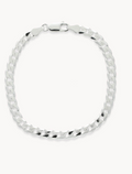 Pulsera barbada milano 7,5 mm de plata de ley 925. 03-2324