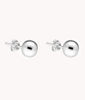 Pendientes de plata de ley 925 con bola de 6 mm 41-3015