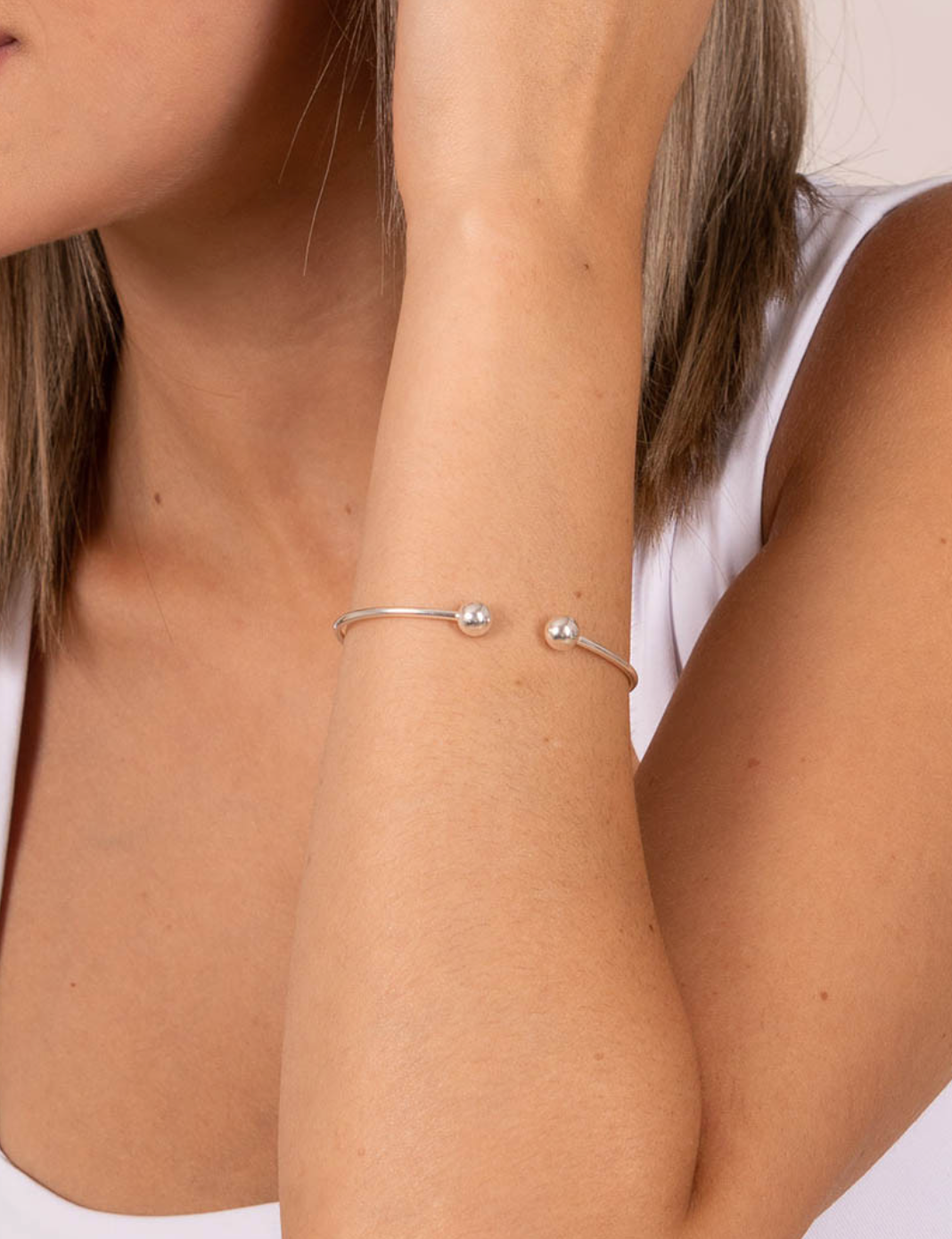 Pulsera brazalete bolas de plata de ley 925  05-2267