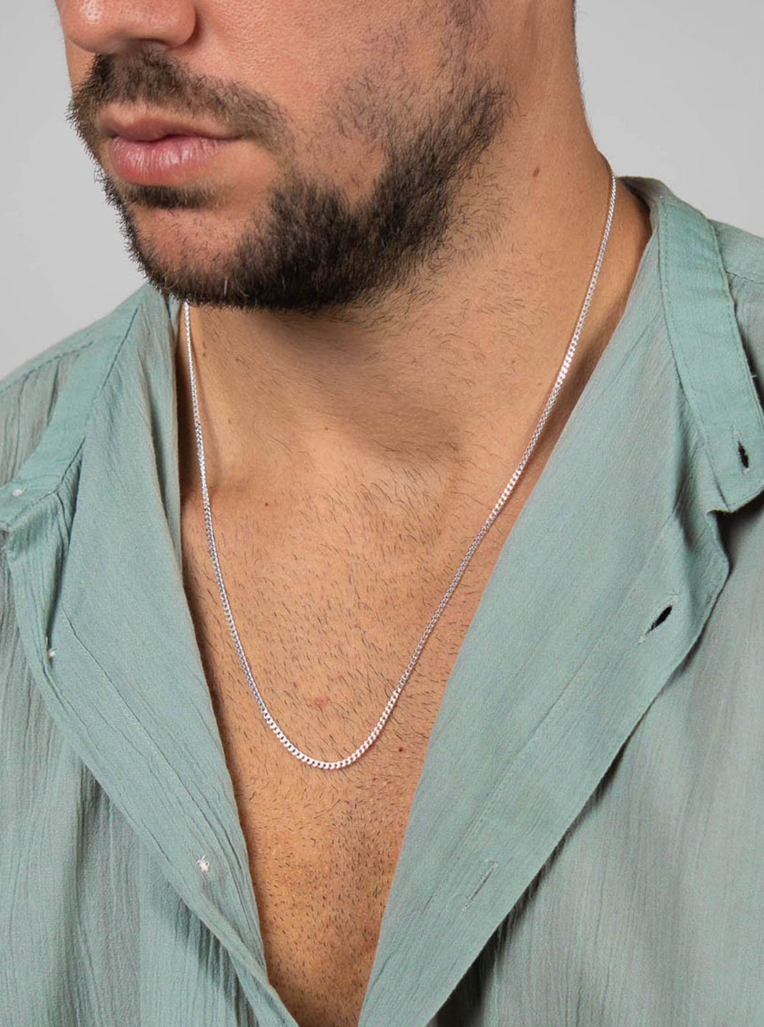 Cadena barbada milano 2 mm de plata de ley 925 de 60 cm. 03-12799-60
