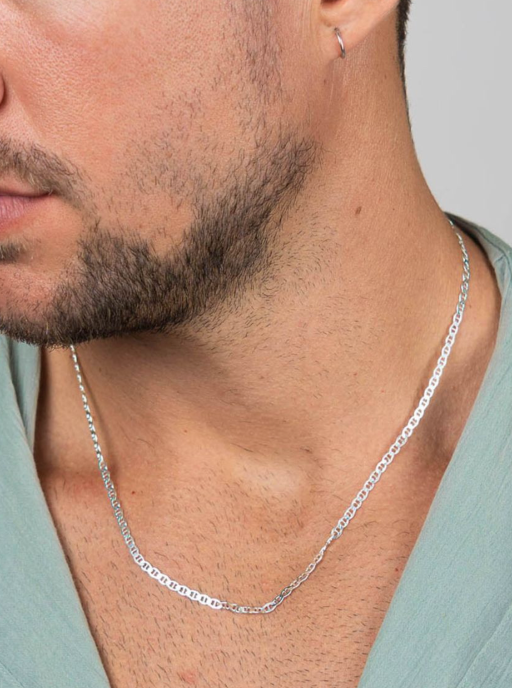 Cadena portofino de plata de ley 925 de 50 cm  03-1195-50