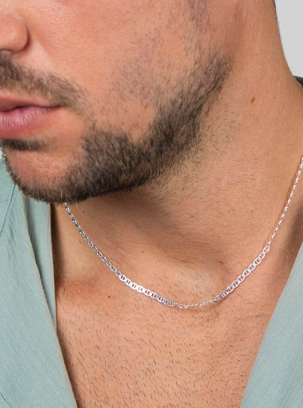 Cadena portofino de plata de ley 925 de 45 cm. 03-1195-45