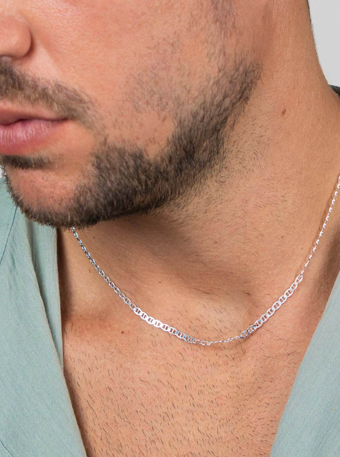 Cadena portofino de plata de ley 925 de 45 cm. 03-1195-45