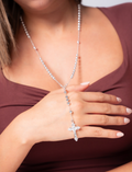 Collar rosario 5 mm 70 cms de plata de ley 925 13-8611