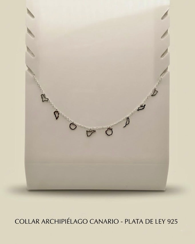 Collar 8 islas Canarias Plata de ley