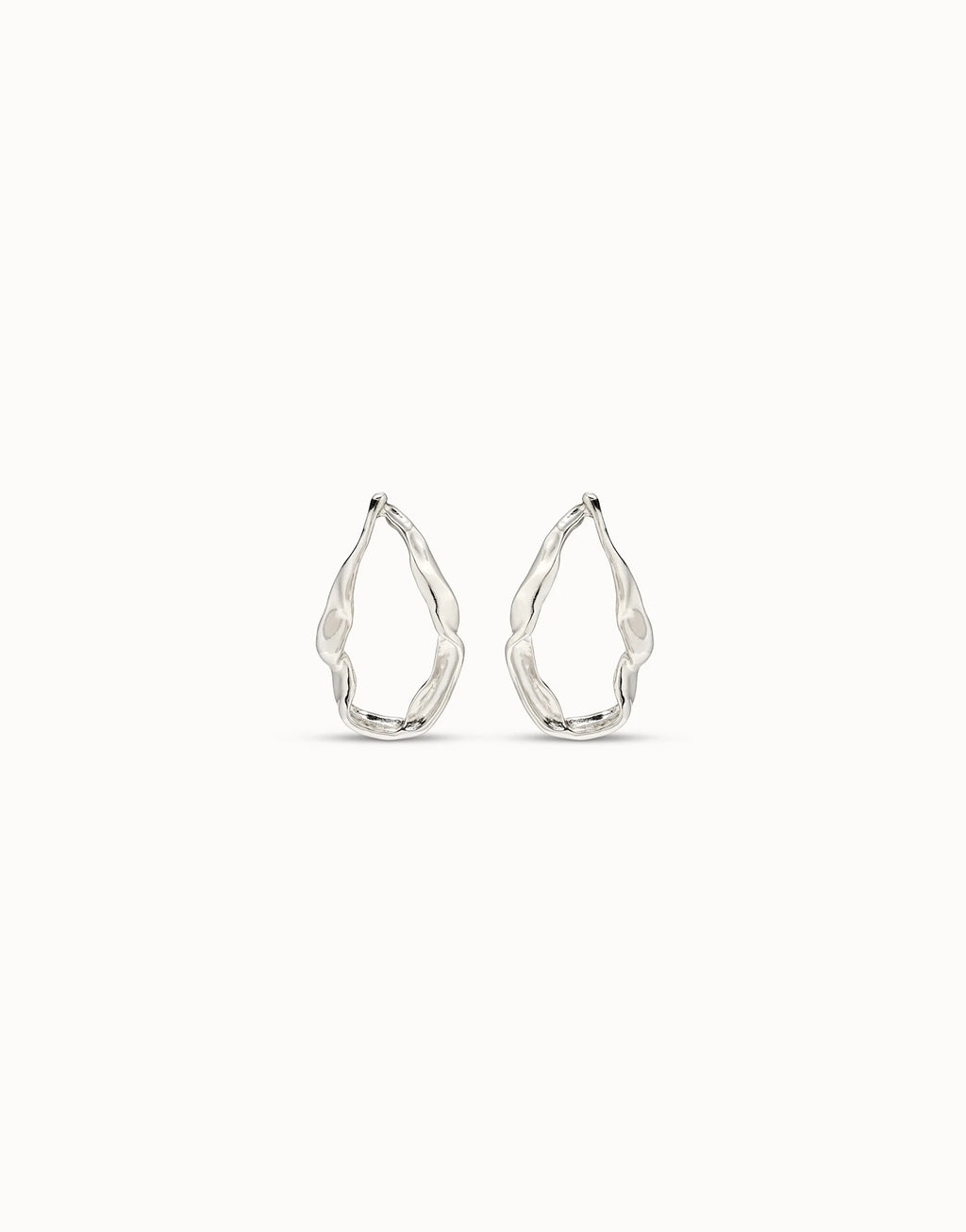 Pendientes PEN0627MTL maxi de eslabones bañados en plata de ley