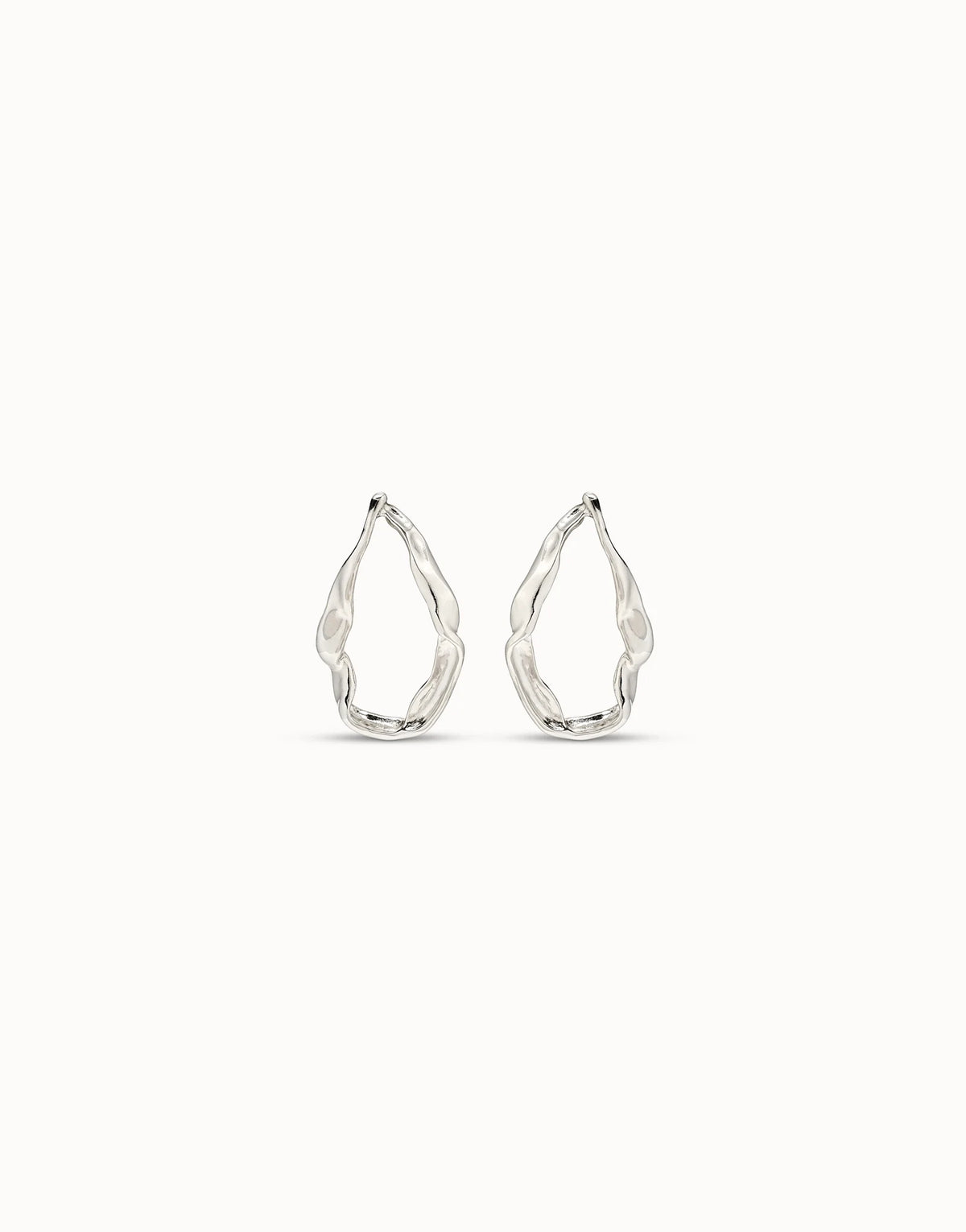 Pendientes PEN0627MTL maxi de eslabones bañados en plata de ley