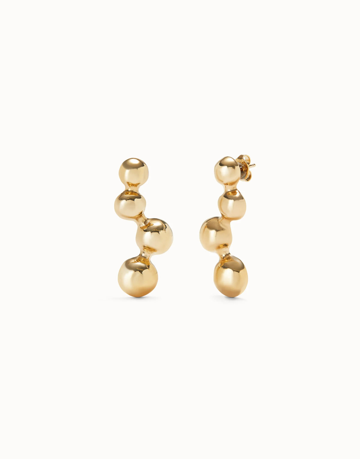 Pendientes PEN0990ORObañada en oro 18k y cuatro bolas en forma de burbujas
