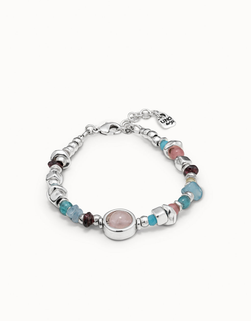 Pulsera PUL1848MCLMTL0M bañada en plata de ley con piedras y cristales TALLA M