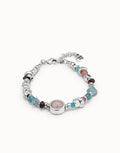 Pulsera PUL1848MCLMTL0M bañada en plata de ley con piedras y cristales TALLA M