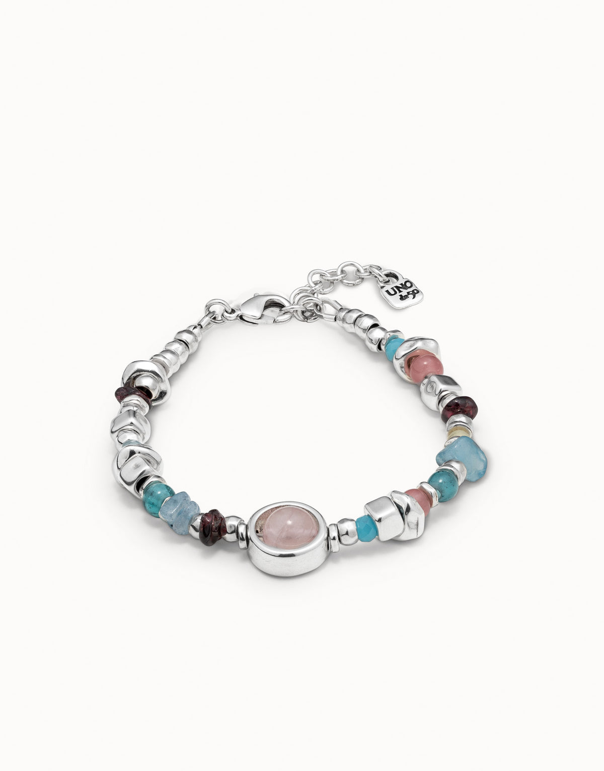 Pulsera PUL1848MCLMTL0M bañada en plata de ley con piedras y cristales TALLA M
