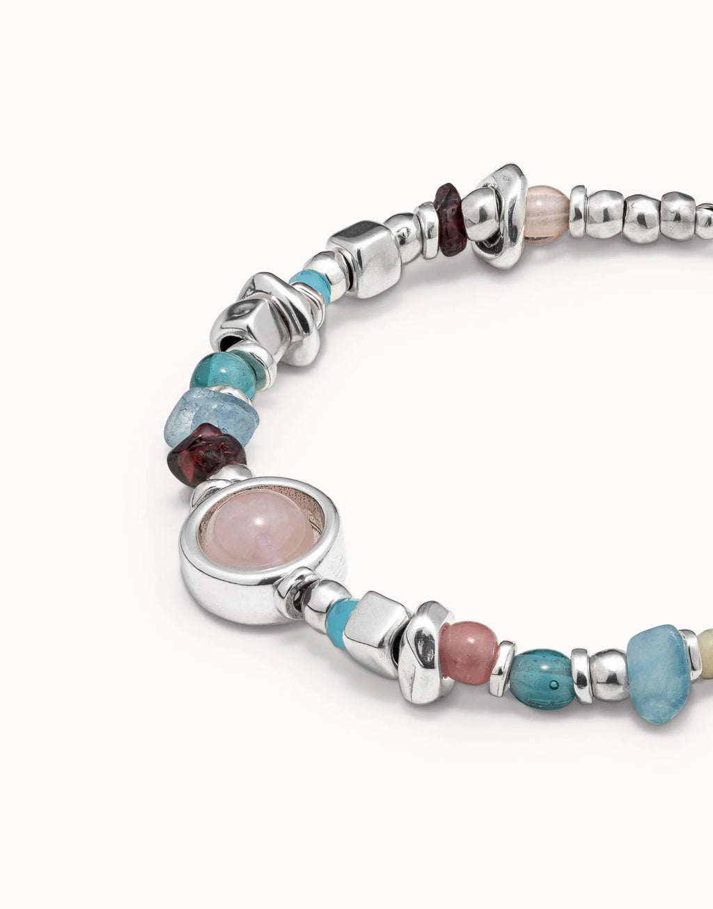 Pulsera PUL1848MCLMTL0M bañada en plata de ley con piedras y cristales TALLA M