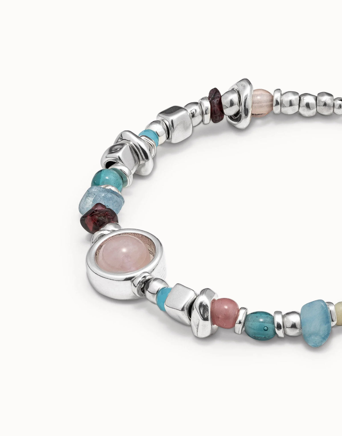 Pulsera PUL1848MCLMTL0M bañada en plata de ley con piedras y cristales TALLA M