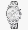 RELOJ LOTUS CHRONO 18989/1 BLANCO CORREA DE ACERO INOXIDABLE, HOMBRE