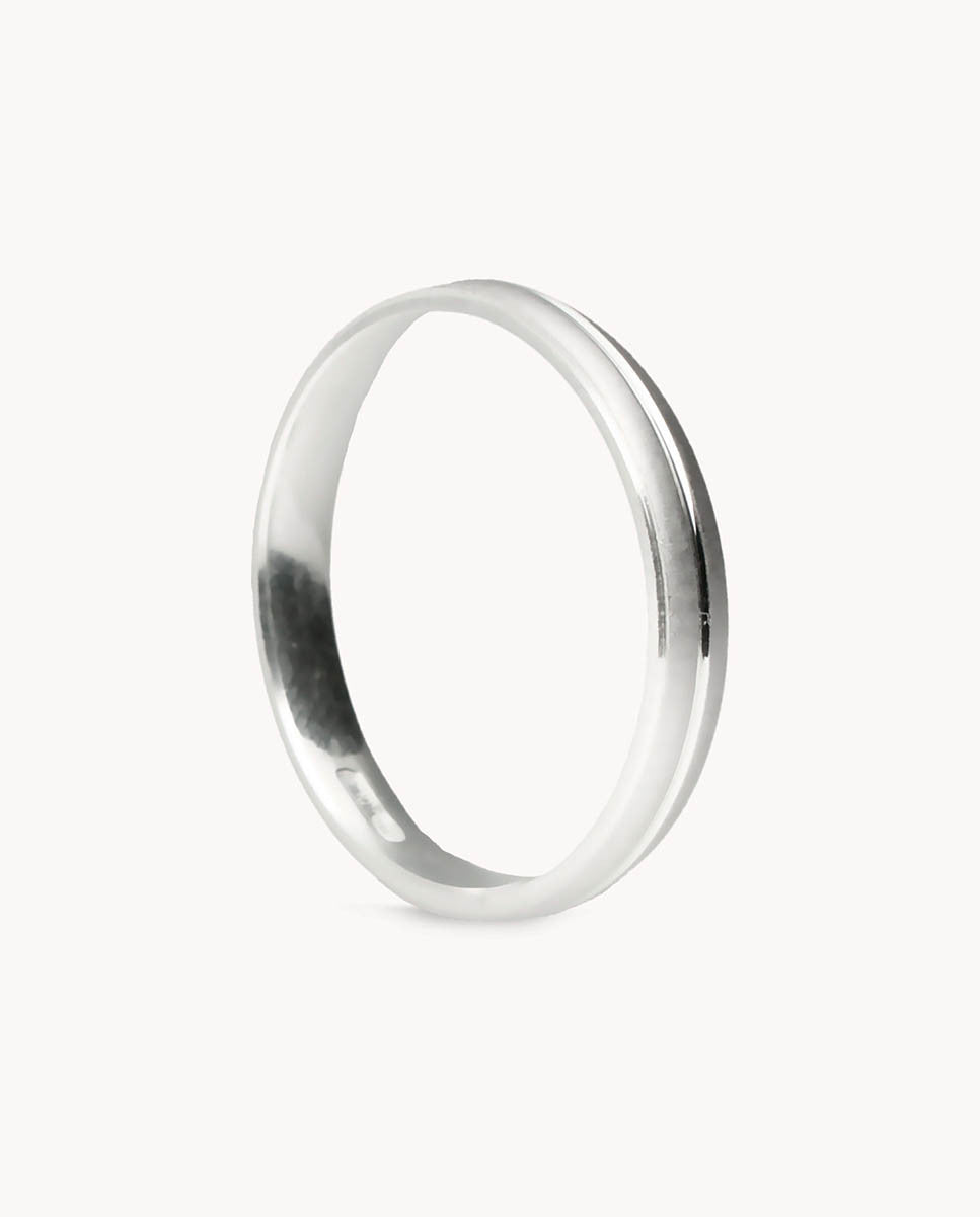 Anillo alianza líneal de plata de ley 925 - 43-4005