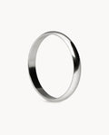 Anillo alianza lisa 3 mm de plata de ley 925 bañada en rodio 13-4175