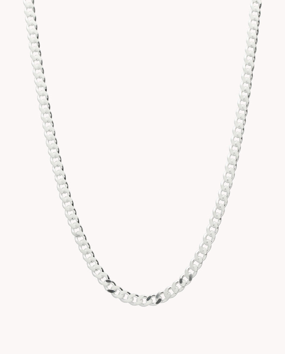Cadena barbada milano 3 mm de plata de ley 925 de 60 cm. 03-1194-60