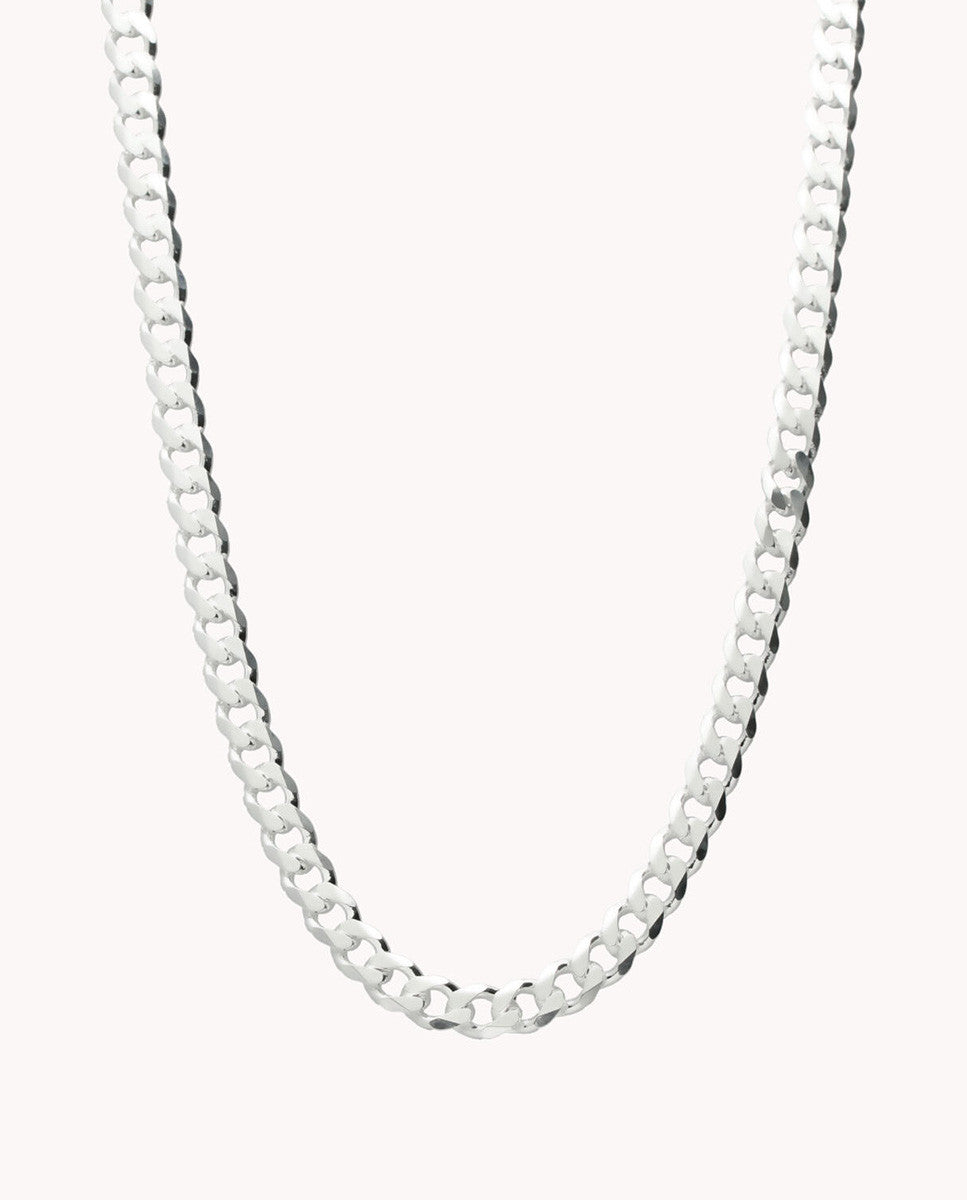 Cadena barbada milano 4,5 mm de plata de ley 925 de 60 cm. 03-1150-60