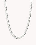 Cadena barbada milano 4,5 mm de plata de ley 925 de 60 cm. 03-1150-60