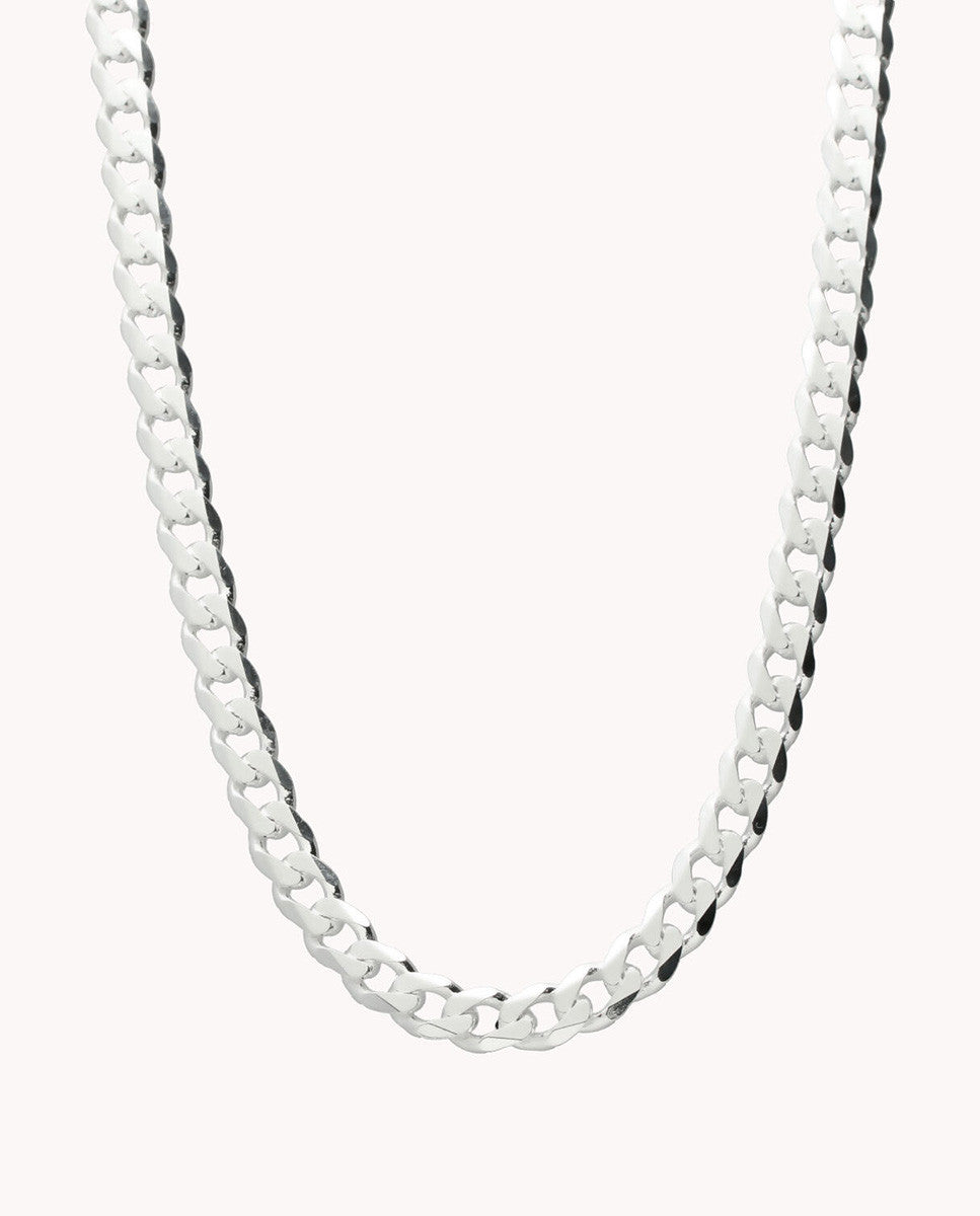 Cadena barbada milano 5,5 mm de plata de ley 925 de 60 cm. 03-1162-60
