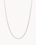 Cadena cordón palermo 2,5 mm de plata de ley 925 de 60 cm. 03-1148-60